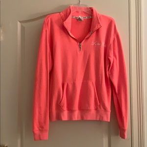 PINK quarter zip peach jacket!